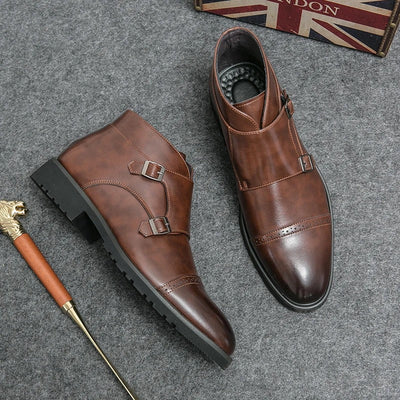 Don™ - Bottes en cuir à double boucle monk