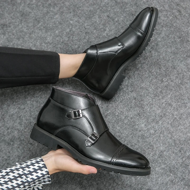 Don™ - Bottes en cuir à double boucle monk