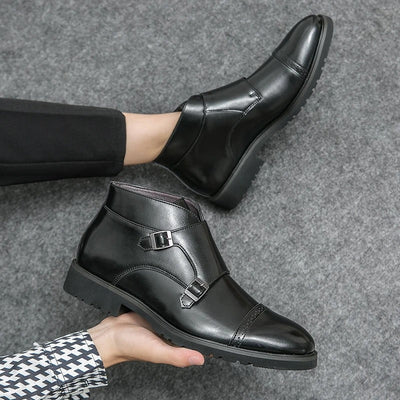 Don™ - Bottes en cuir à double boucle monk