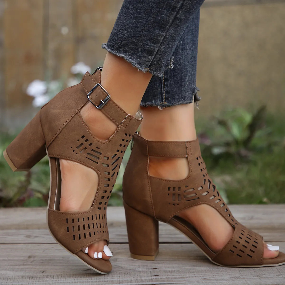 Cherita™ - Sandales romaines à talons