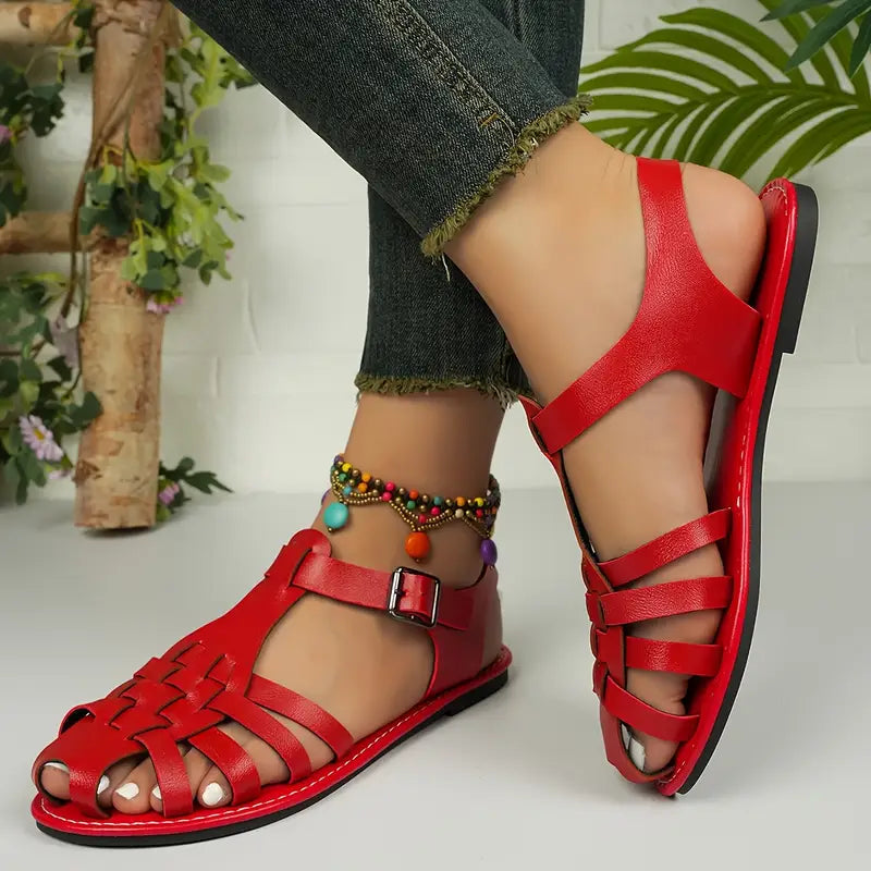 Philina™ - Sandales d’Été en Cuir Élégantes