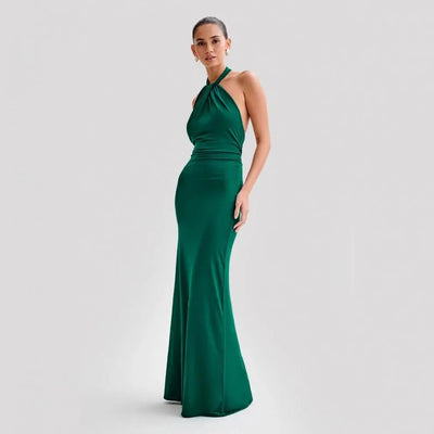 Cheraine™ - Robe longue et élégante à encolure halter