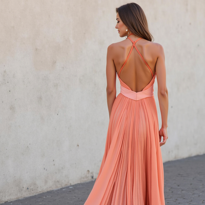Joli™ - Robe d’été élégante en orange vif