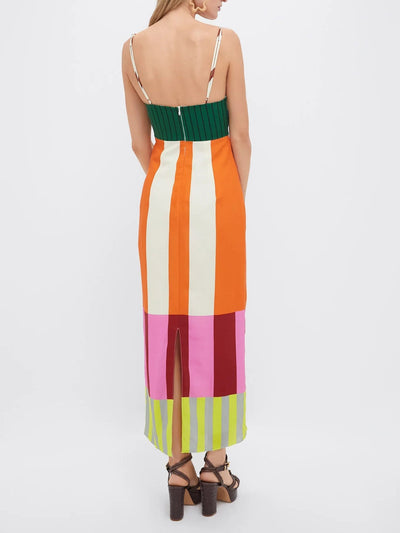 Monet™ - Maxi-robe rayée et colorée