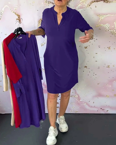 Paule™ - Robe élégante à col en V