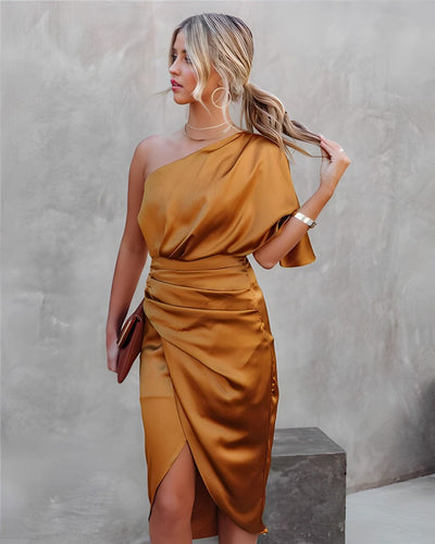 Delphine™ - Robe élégante asymétrique