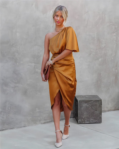 Delphine™ - Robe élégante asymétrique