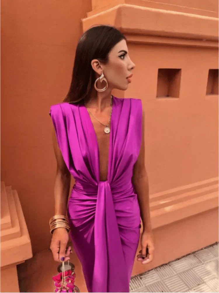 Fleuretta™ - Robe élégante drapée