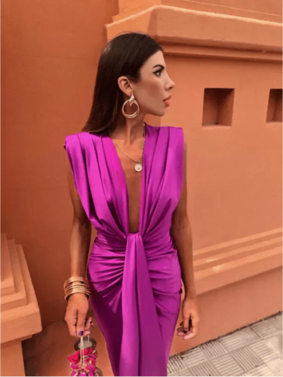 Fleuretta™ - Robe élégante drapée
