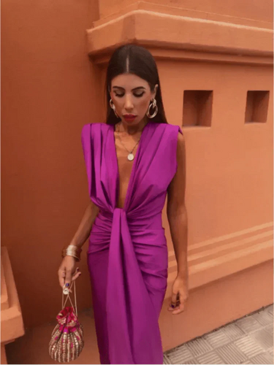 Fleuretta™ - Robe élégante drapée