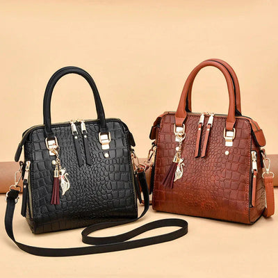 Elaina™ - sac en cuir effet crocodile