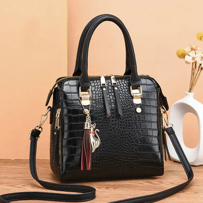 Elaina™ - sac en cuir effet crocodile