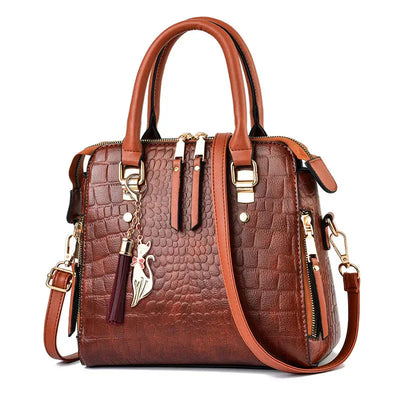 Elaina™ - sac en cuir effet crocodile