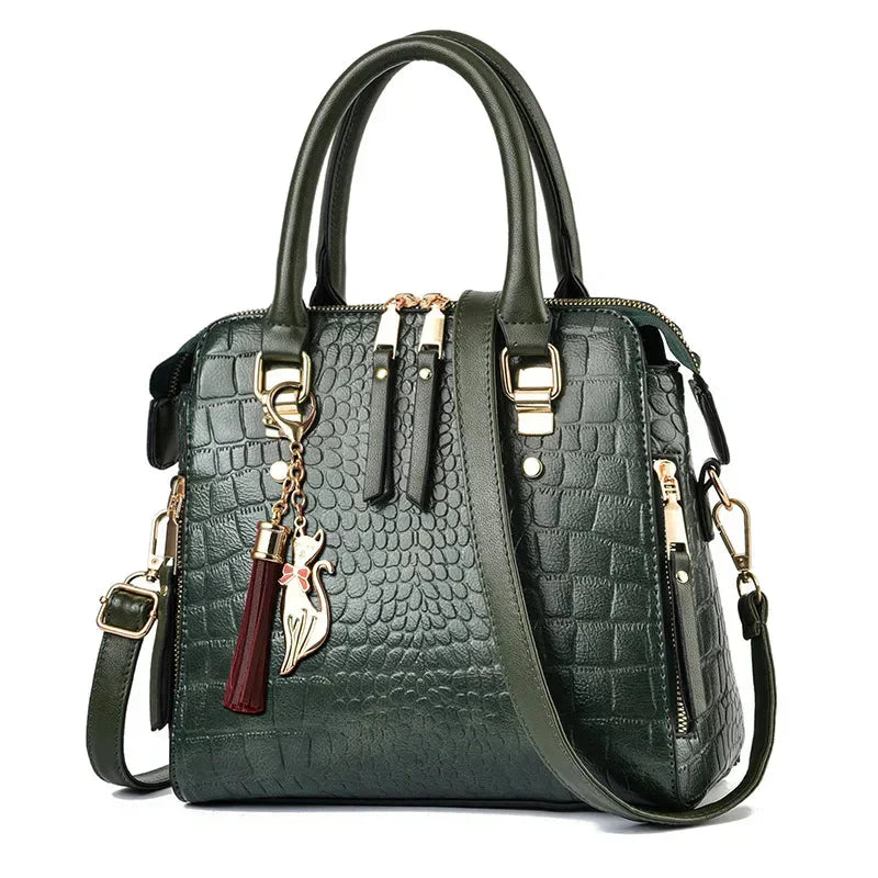 Elaina™ - sac en cuir effet crocodile