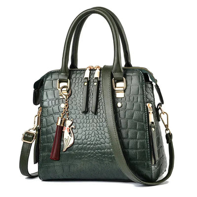 Elaina™ - sac en cuir effet crocodile