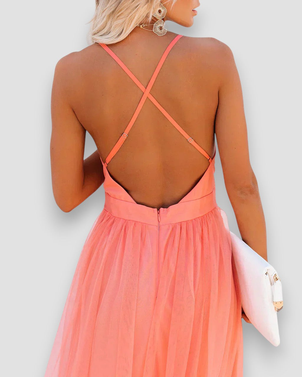 Joli™ - Robe d’été élégante en orange vif