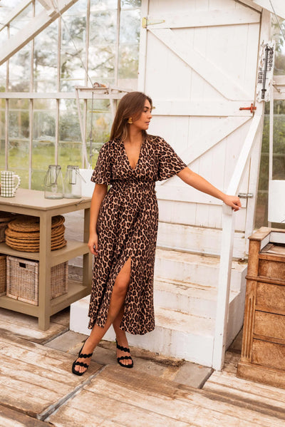 Stephanie™ - Robe longue léopard élégante