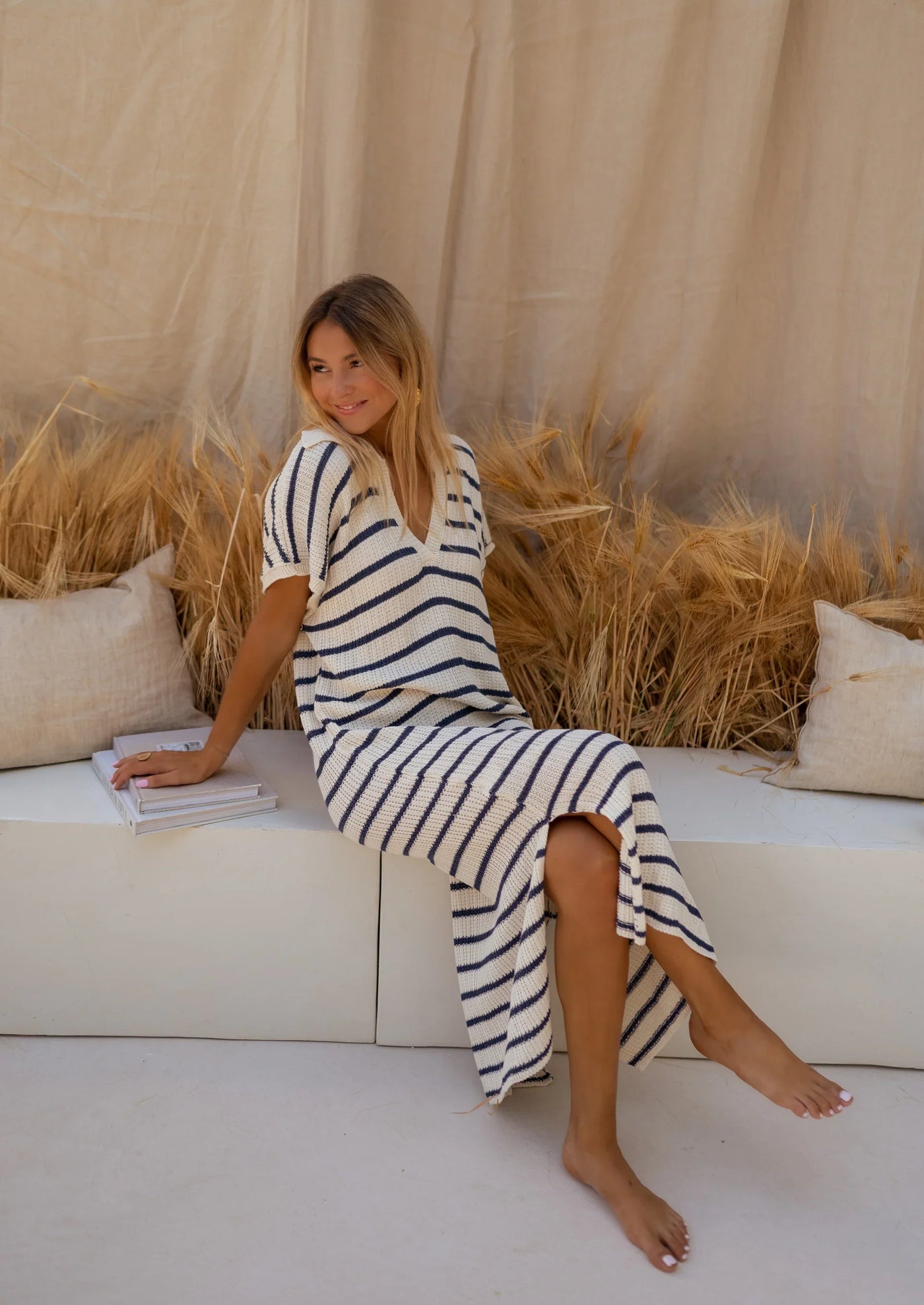Noeleen™ - Robe élégante à rayures