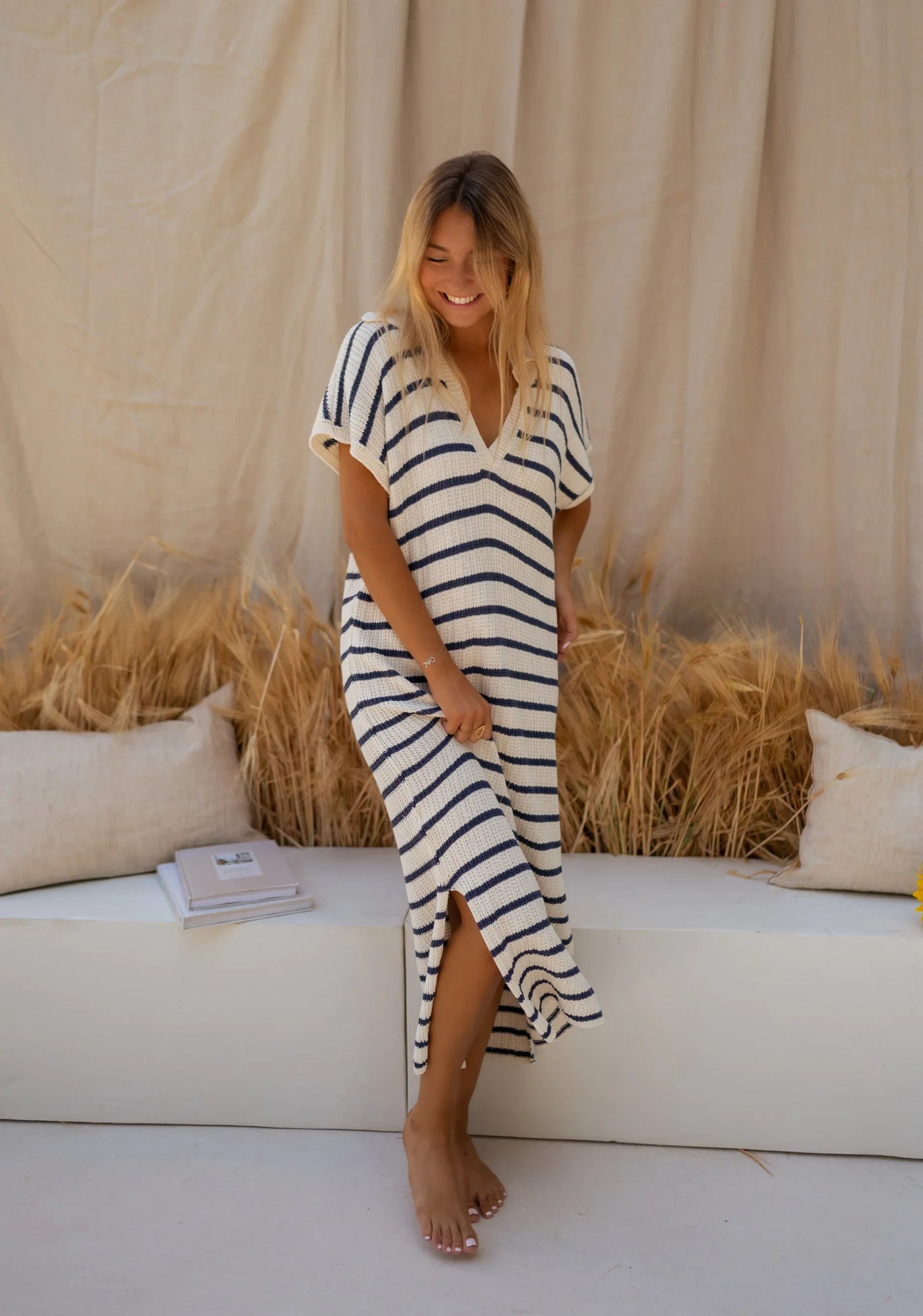 Noeleen™ - Robe élégante à rayures