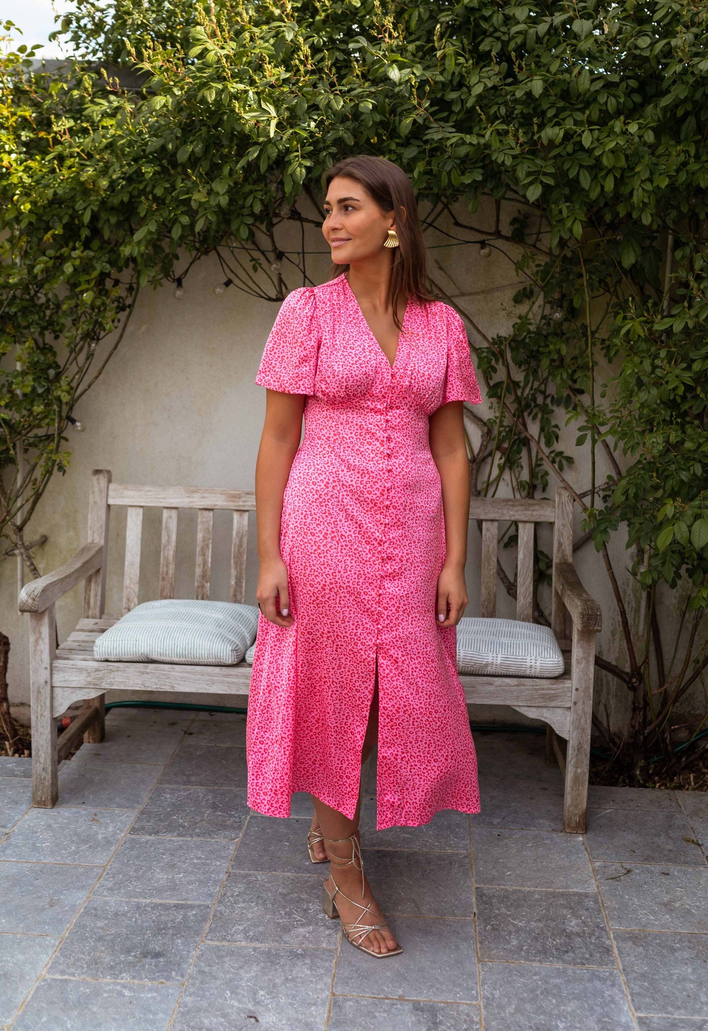 Charleen™ - Robe midi léopard élégante