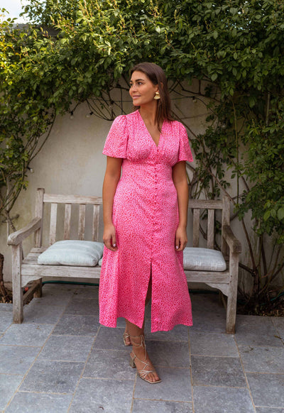 Charleen™ - Robe midi léopard élégante
