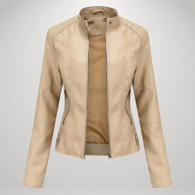 Joella™ - Veste femme noire zippée aux lignes chic