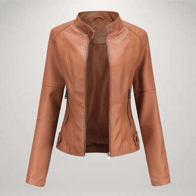 Joella™ - Veste femme noire zippée aux lignes chic
