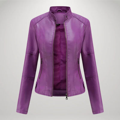 Joella™ - Veste femme noire zippée aux lignes chic