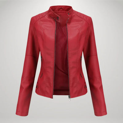 Joella™ - Veste femme noire zippée aux lignes chic