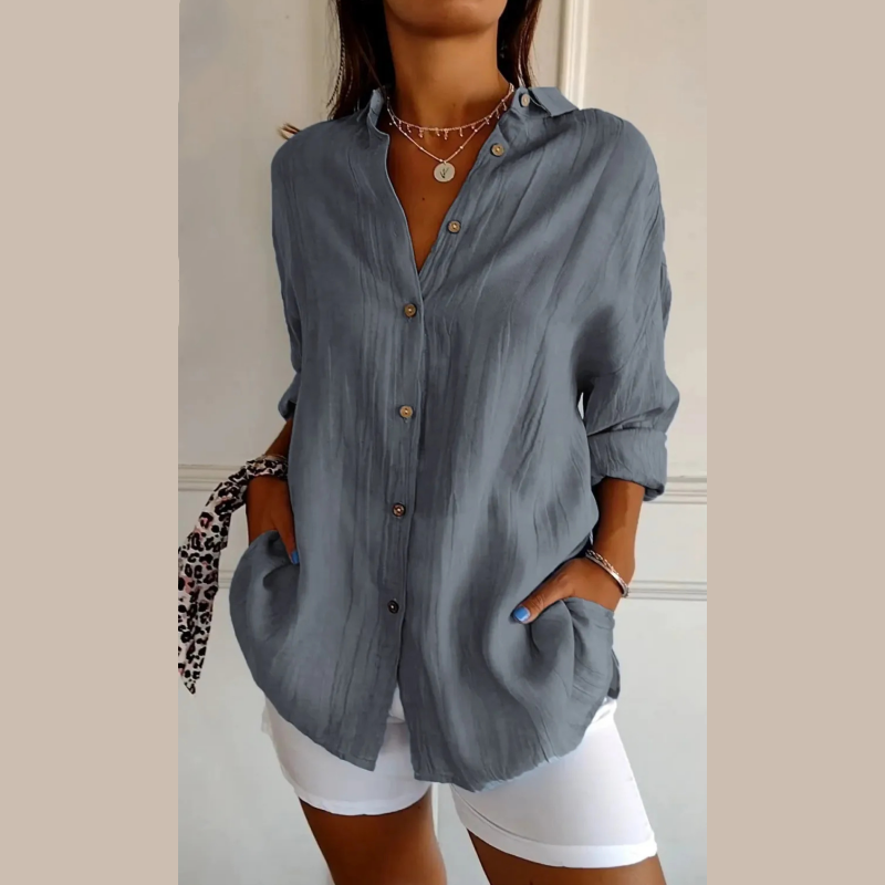 Lorin™ - Blouse féminine à plis fins