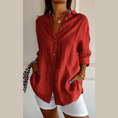 Lorin™ - Blouse féminine à plis fins