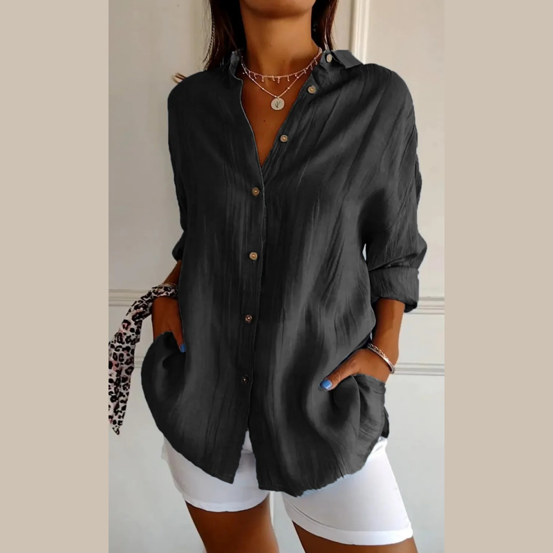 Lorin™ - Blouse féminine à plis fins