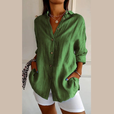Lorin™ - Blouse féminine à plis fins