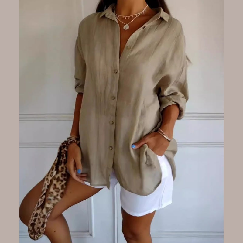 Lorin™ - Blouse féminine à plis fins