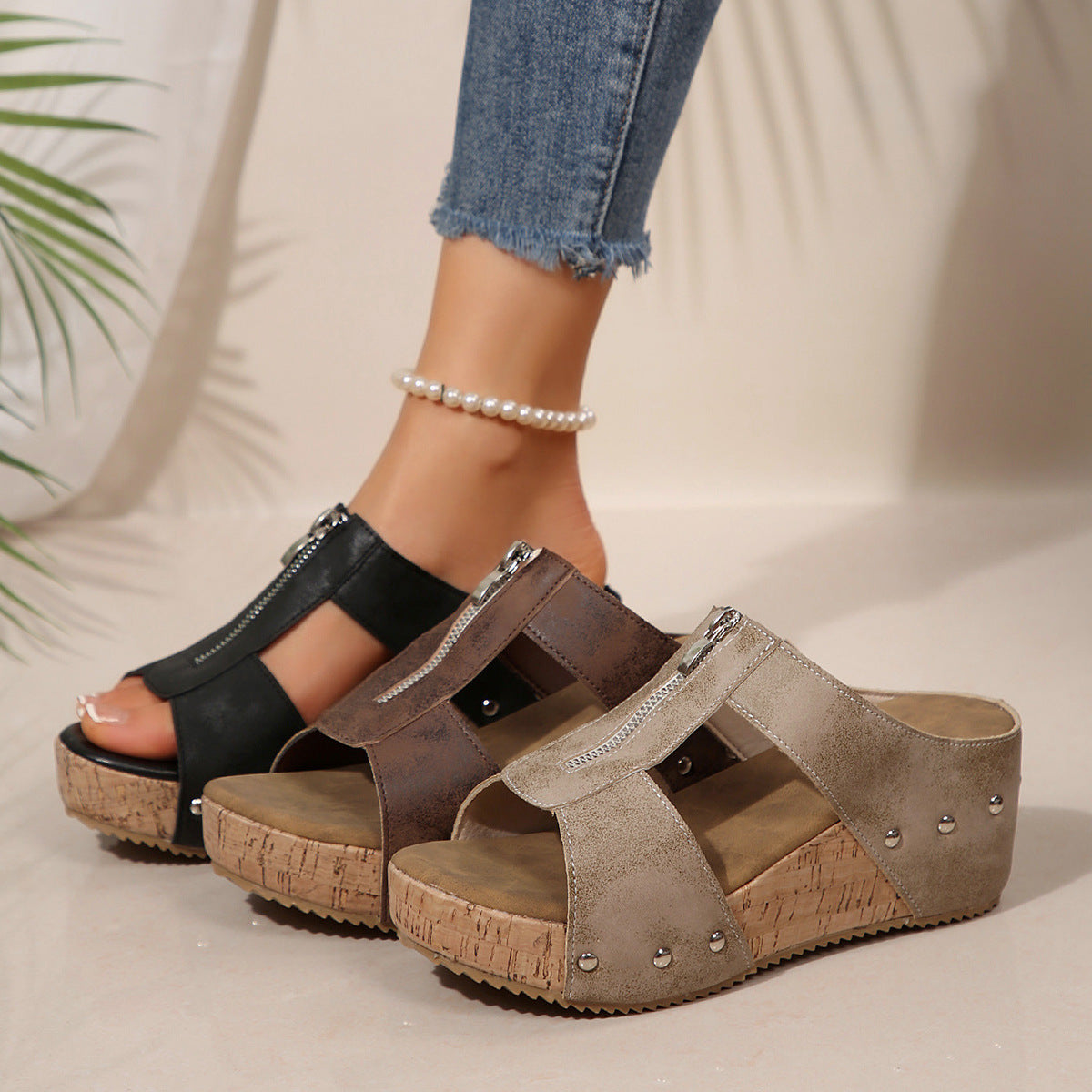 Mateja™ - Sandales orthopédiques élégantes à talon compensé