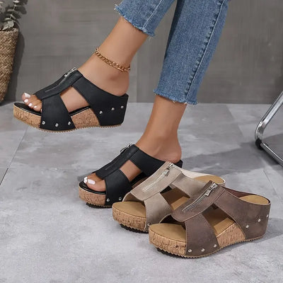 Mateja™ - Sandales orthopédiques élégantes à talon compensé
