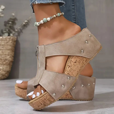Mateja™ - Sandales orthopédiques élégantes à talon compensé