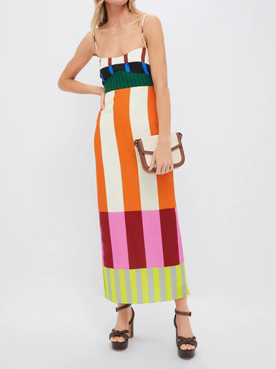 Monet™ - Maxi-robe rayée et colorée