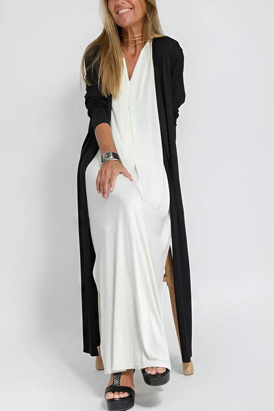Idelle™ - Ensemble robe et cardigan uni à col en V