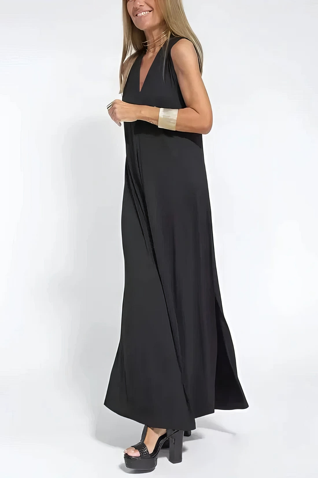 Idelle™ - Ensemble robe et cardigan uni à col en V