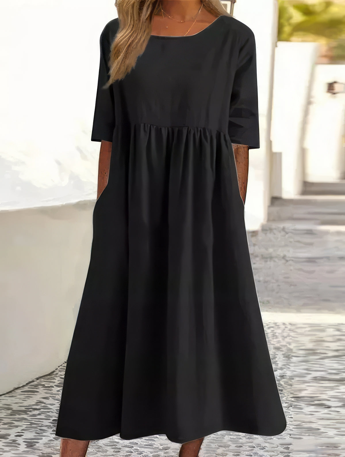 Jaclyn™ - Robe à col rond avec poches
