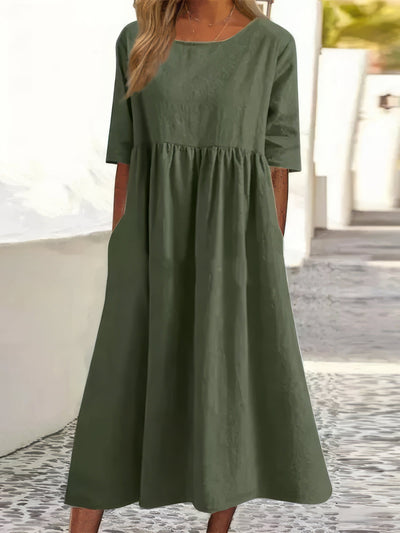Jaclyn™ - Robe à col rond avec poches